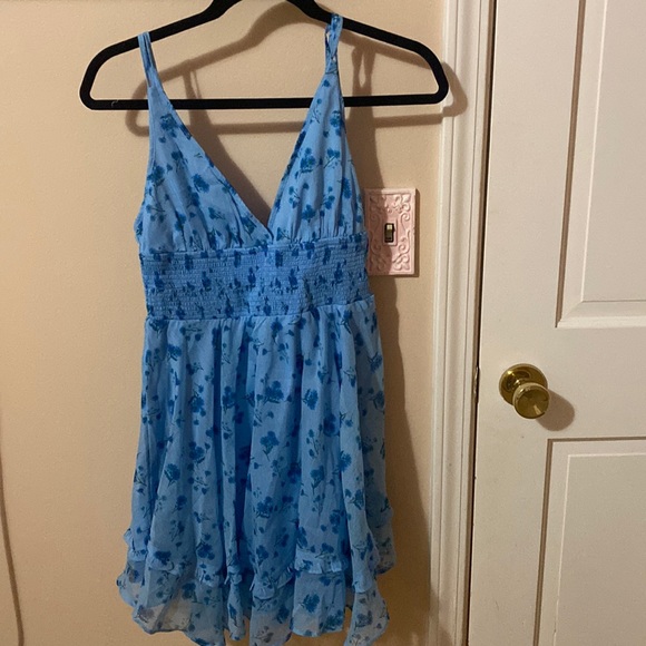 Urban Outfitters beautiful blue floral summer dress - Picture 1 of 6